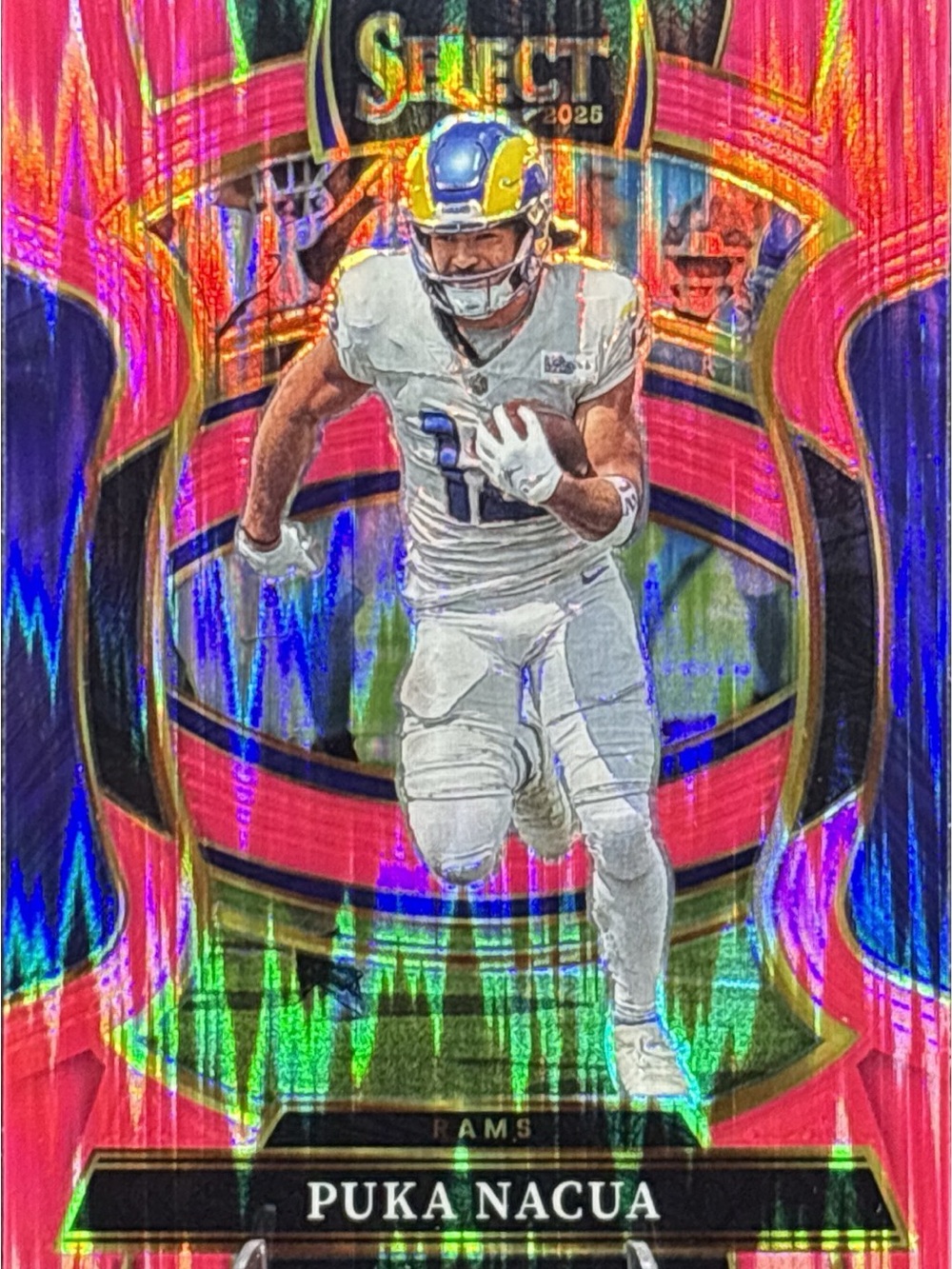 Panini Select Puka Nacua Holo Pink Disco Prizm Football Card
